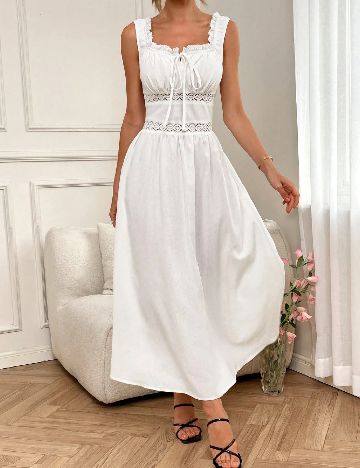 Rochie medie SHEIN, alb