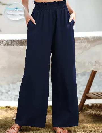 Pantaloni SHEIN, bleumarin