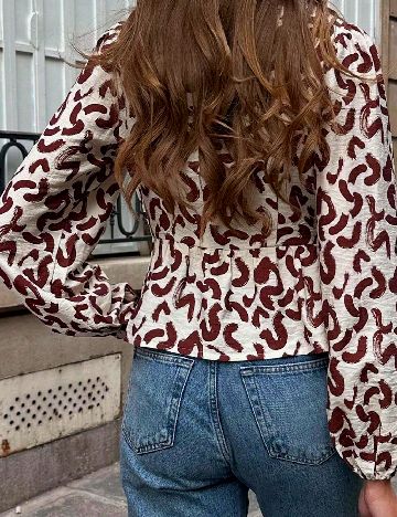 Bluza SHEIN, crem/maro