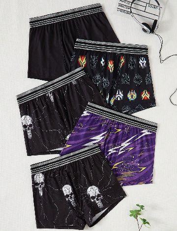 Set Boxeri 5 perechi Shein Kids, mix culori