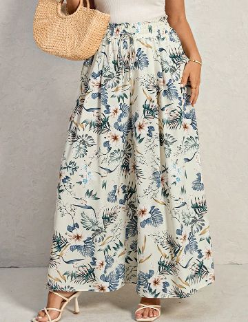 Pantaloni SHEIN CURVE, floral print