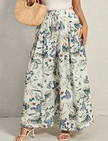 Pantaloni SHEIN CURVE, floral print