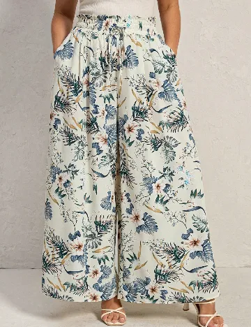 Pantaloni SHEIN CURVE, floral print