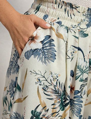 Pantaloni SHEIN CURVE, floral print