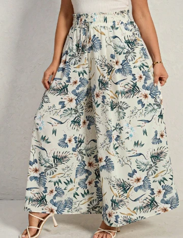 Pantaloni SHEIN CURVE, floral print