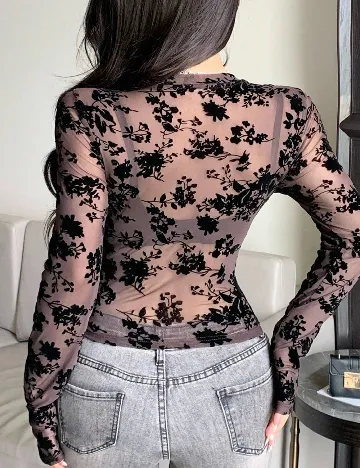 Bluza Dazy, maro/negru