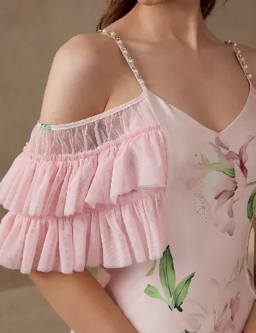 Rochie lunga MOTF, roz