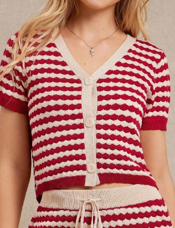 Bluza Westfade, rosu/crem