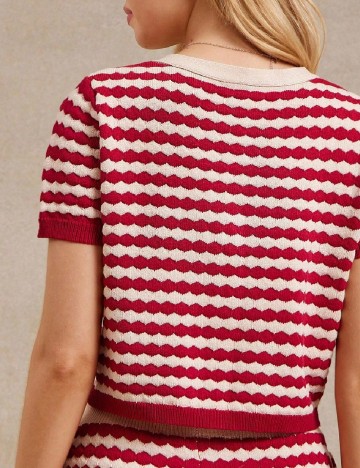 Bluza Westfade, rosu/crem