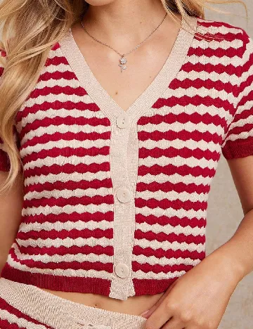 Bluza Westfade, rosu/crem