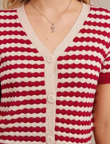 Bluza Westfade, rosu/crem