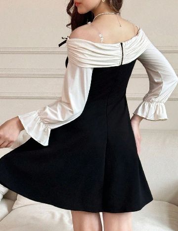 Rochie Shein Kids, negru/crem