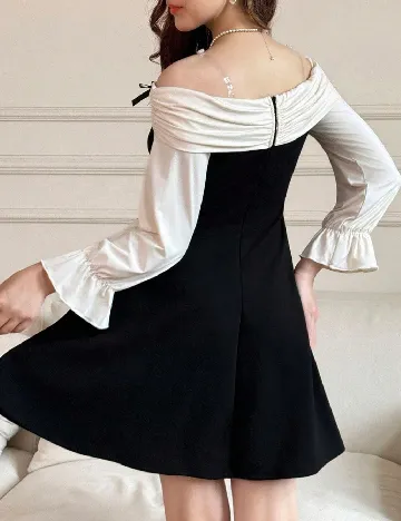 Rochie Shein Kids, negru/crem