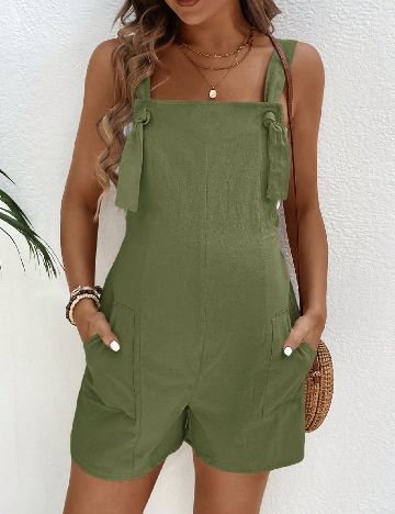 Salopeta SHEIN Maternity, verde