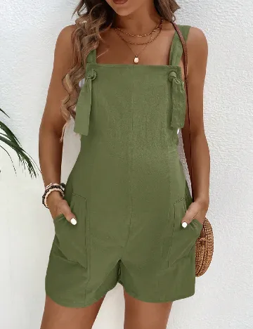 Salopeta SHEIN Maternity, verde