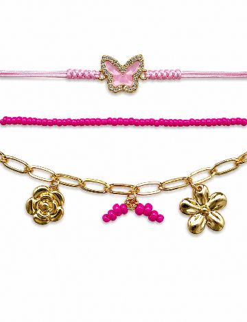 Set Bratari 3 bucati Trendz, mix culori