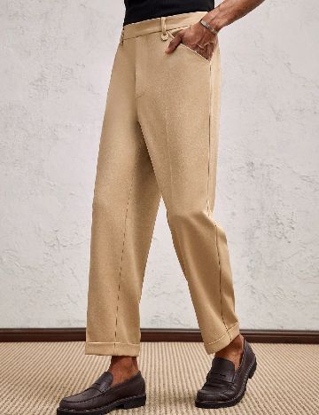 Pantaloni AKNOTIC, maro deschis