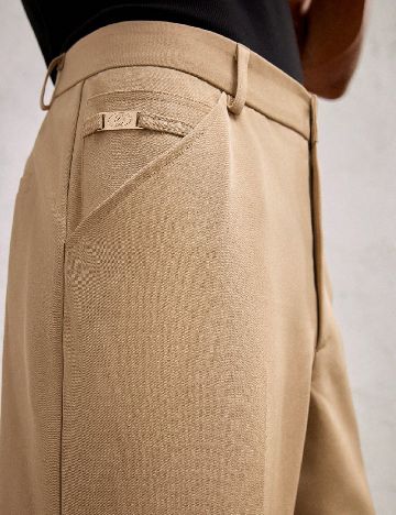 Pantaloni AKNOTIC, maro deschis