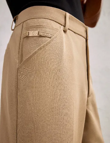 Pantaloni AKNOTIC, maro deschis