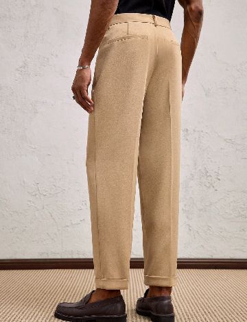 Pantaloni AKNOTIC, maro deschis