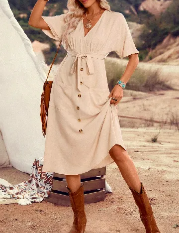 Rochie medie SHEIN, crem