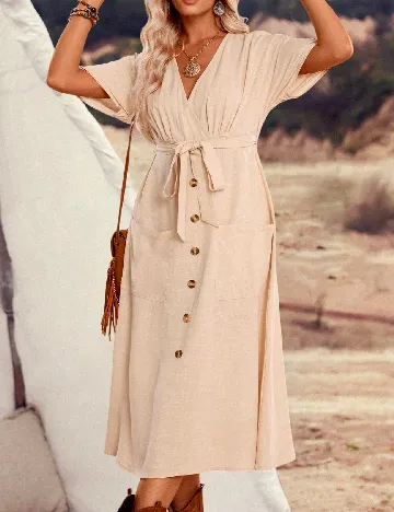 Rochie medie SHEIN, crem