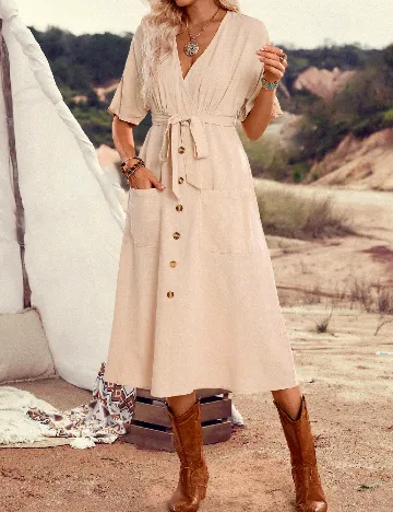 Rochie medie SHEIN, crem