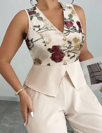 Compleu SHEIN CURVE, crem