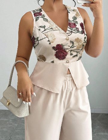 Compleu SHEIN CURVE, crem