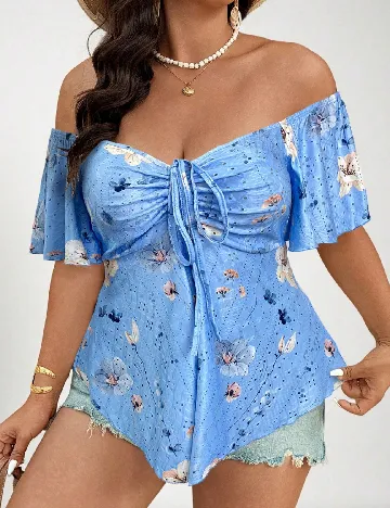 Bluza SHEIN CURVE, albastru