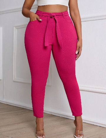 Pantaloni SHEIN CURVE, roz