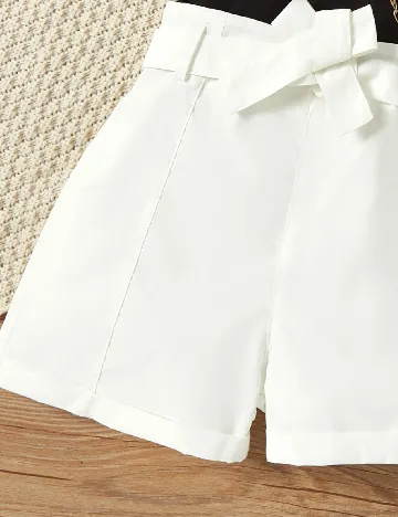 Compleu Shein Kids, alb/negru