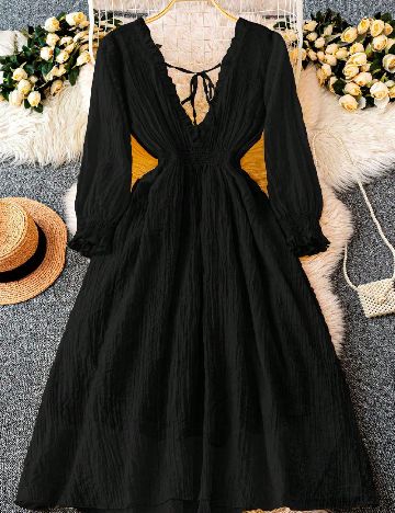 Rochie medie SHEIN CURVE, negru