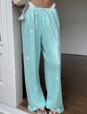 Pantaloni SHEIN, albastru