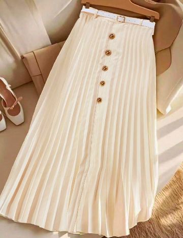 Fusta SHEIN, crem
