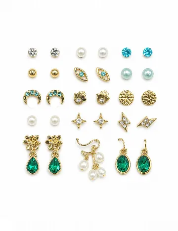 Set cercei, 15 perechi Trendz, mix culori