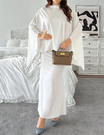 Compleu SHEIN CURVE, alb