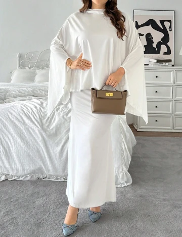 Compleu SHEIN CURVE, alb