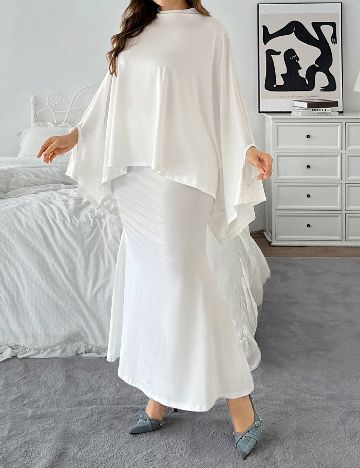 Compleu SHEIN CURVE, alb