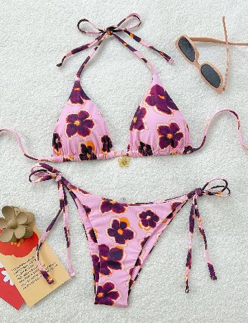 Costum de baie SHEIN CURVE, roz