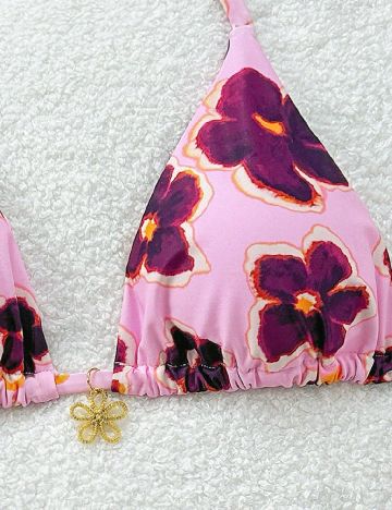 Costum de baie SHEIN CURVE, roz