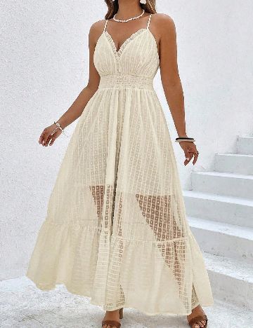 Rochie lunga SHEIN CURVE, crem