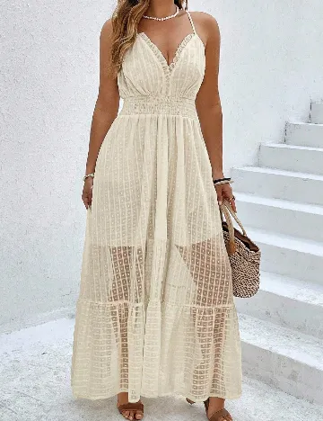 Rochie lunga SHEIN CURVE, crem