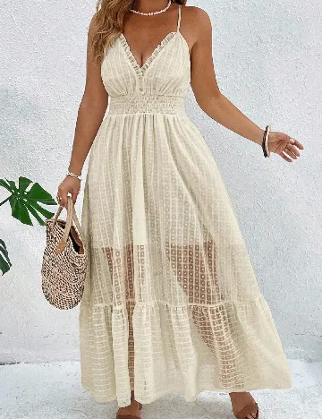 Rochie lunga SHEIN CURVE, crem