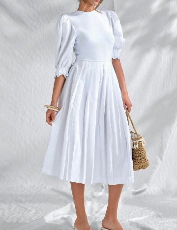 Rochie medie SHEIN, alb