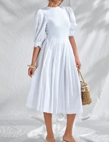 Rochie medie SHEIN, alb