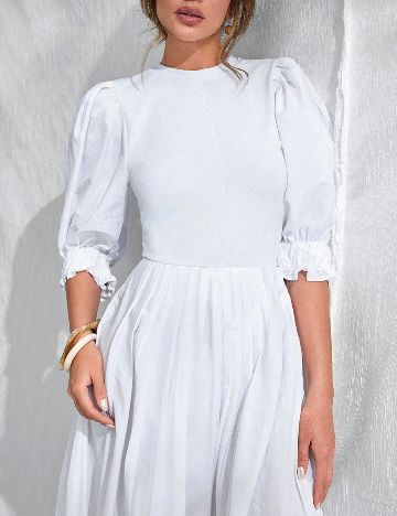 Rochie medie SHEIN, alb