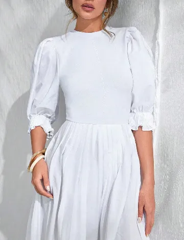 Rochie medie SHEIN, alb