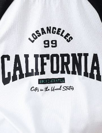 Tricou Shein Kids, alb/negru