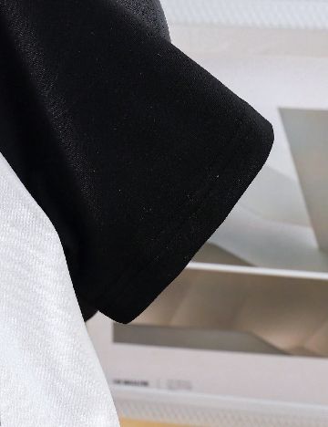 Tricou Shein Kids, alb/negru